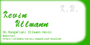 kevin ullmann business card